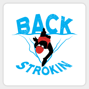 Womens Backstroke Swimmer Sticker